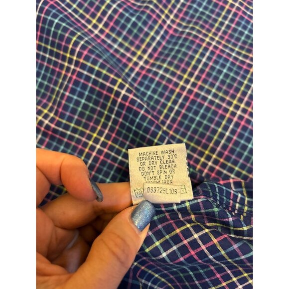 Bugatchi Shaped Fit Shirt Men's Check Print Button Up Long Sleeve Multicolor L - Picture 9 of 16